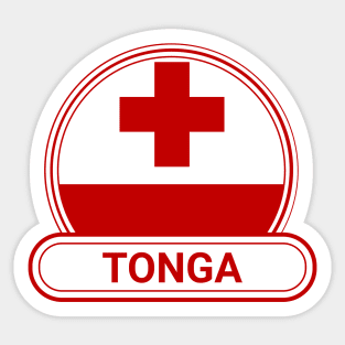 Tonga Country Badge - Tonga Flag Sticker